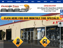 Tablet Screenshot of calderontiresandservice.net